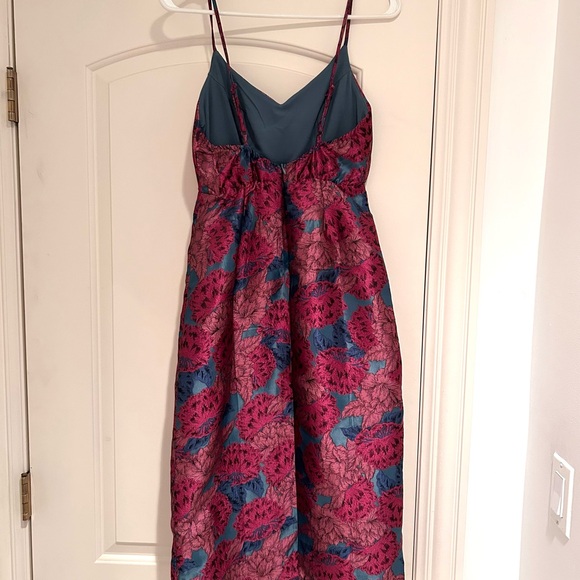 Lulu's Feelings Bloom Pink and Blue Floral Print Midi Dress - Picture 7 of 9